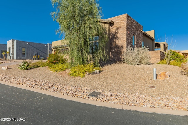 view of home's exterior featuring stucco siding