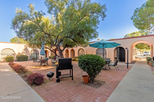 view of patio with fence