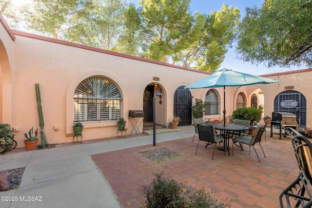 view of patio / terrace featuring outdoor dining area and area for grilling