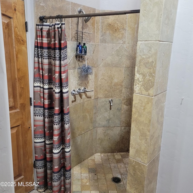 interior space featuring a shower stall