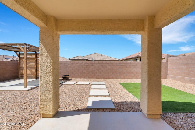 14241 E Bolster Dr, Vail, AZ 85641 - view of patio with a fenced backyard and a pergola