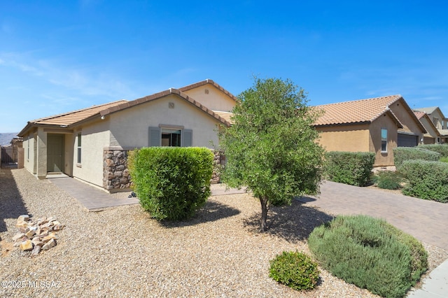 14241 E Bolster Dr, Vail, AZ 85641 - view of front of house with stucco siding and a tiled roof