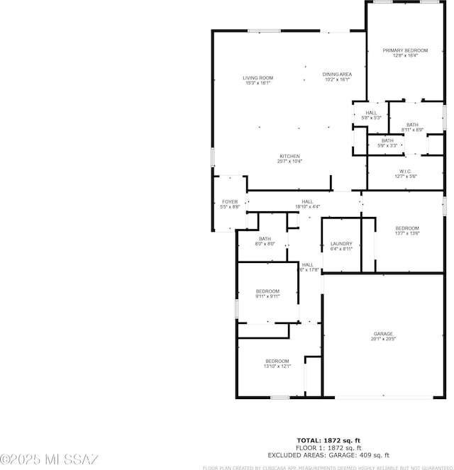 14241 E Bolster Dr, Vail, AZ 85641 - property floor plan