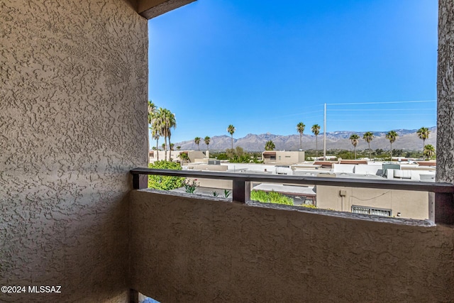 balcony with a mountain view