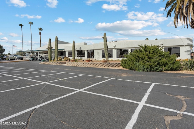 view of uncovered parking lot