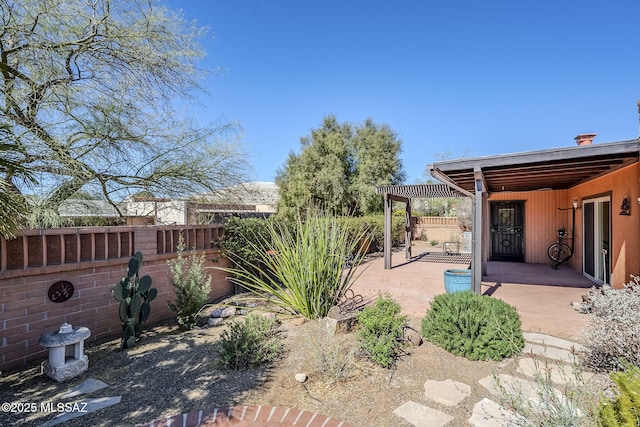 view of patio featuring a fenced backyard