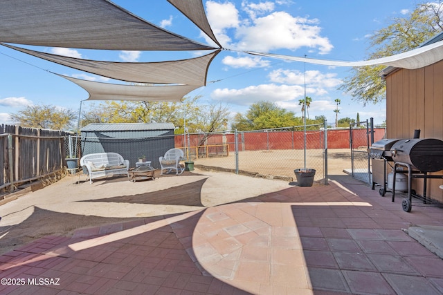 view of patio / terrace featuring a fenced backyard