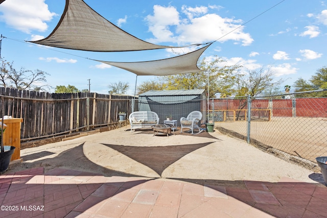 view of patio / terrace featuring a fenced backyard