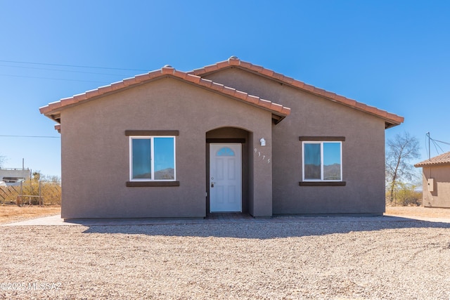 view of front of home with stucco siding