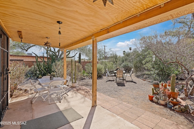 view of patio / terrace with outdoor dining space