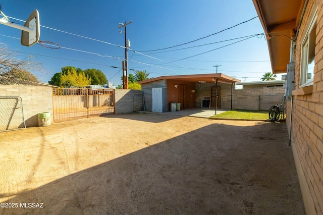 exterior space featuring fence