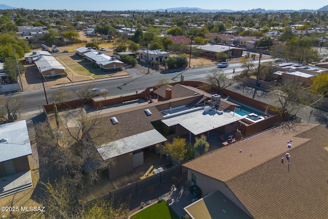 aerial view with a residential view