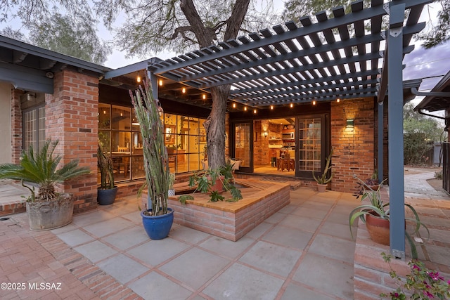 view of patio / terrace with a pergola