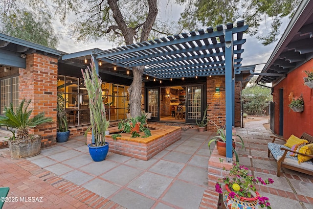 view of patio / terrace with a pergola