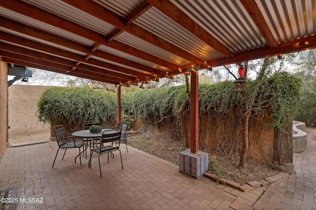 view of patio / terrace featuring outdoor dining space