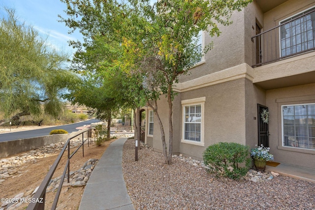 view of home's exterior featuring stucco siding