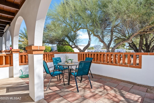 view of patio / terrace featuring outdoor dining space