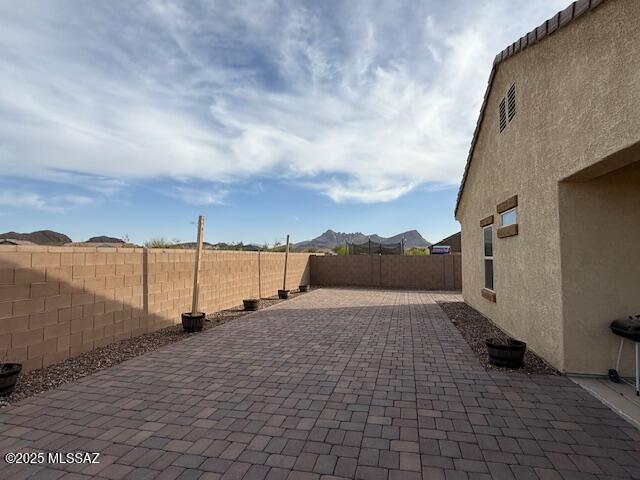 view of patio / terrace with a fenced backyard