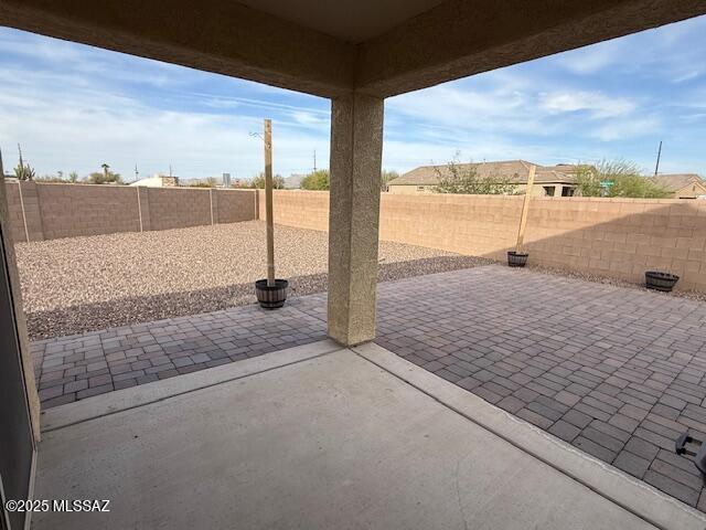 view of patio / terrace featuring a fenced backyard