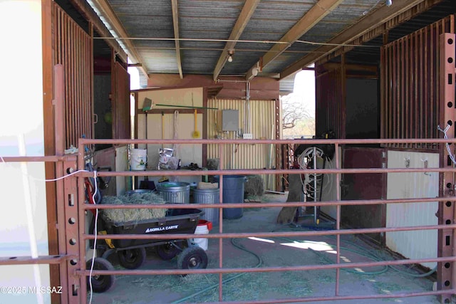 storage room featuring an exterior structure