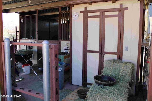 view of horse barn