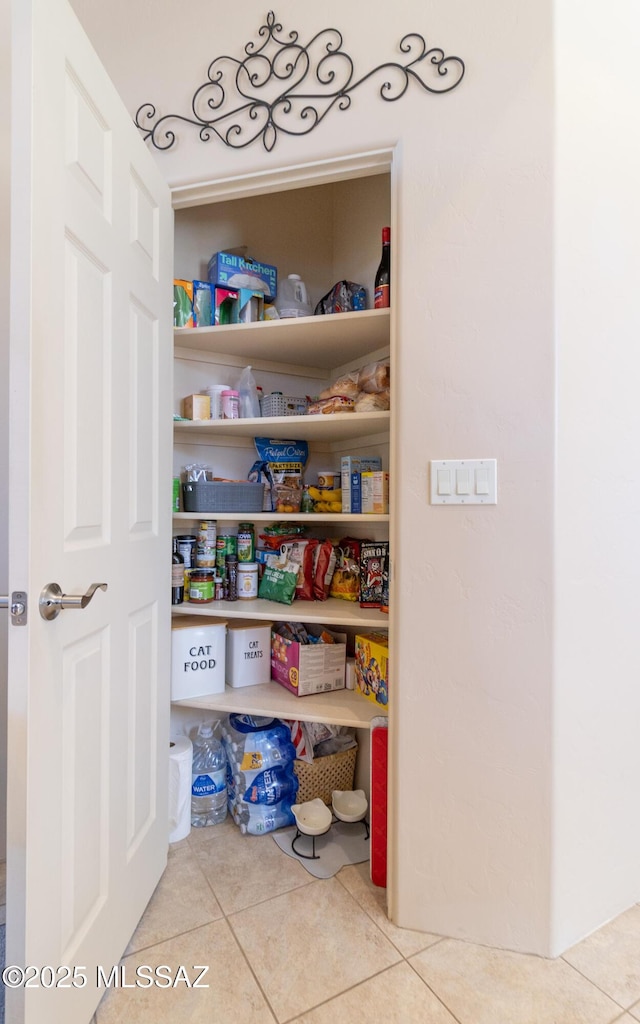 view of pantry