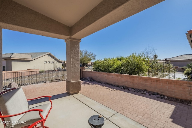 view of patio / terrace featuring a fenced backyard