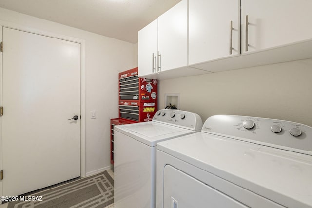 4751 S Longmore Dr, Green Valley, AZ 85622 - clothes washing area featuring washer and dryer and cabinet space