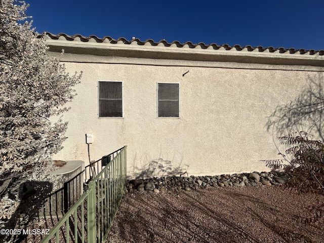 view of home's exterior featuring stucco siding