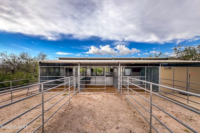 view of horse barn