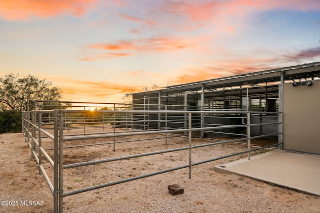 view of horse barn