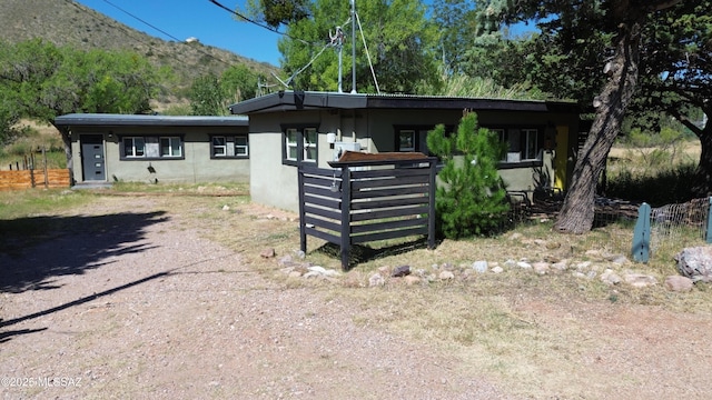 view of front of home with stucco siding