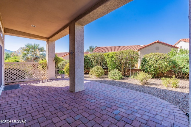 view of patio / terrace with fence