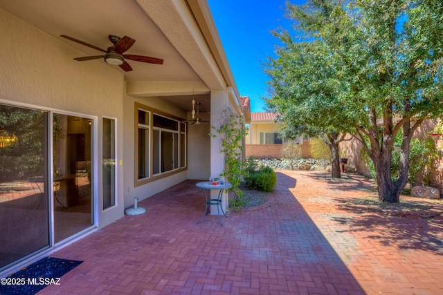13755 N Buster Spring Way, Oro Valley, AZ 85755 - view of patio / terrace featuring a ceiling fan