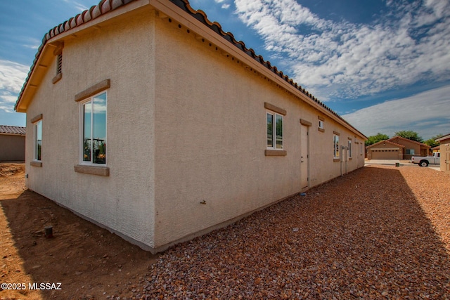 view of property exterior featuring stucco siding