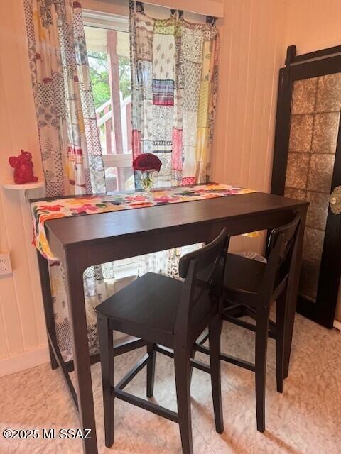 view of dining space