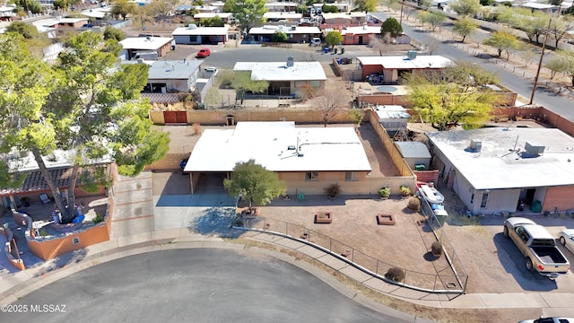 aerial view with a residential view