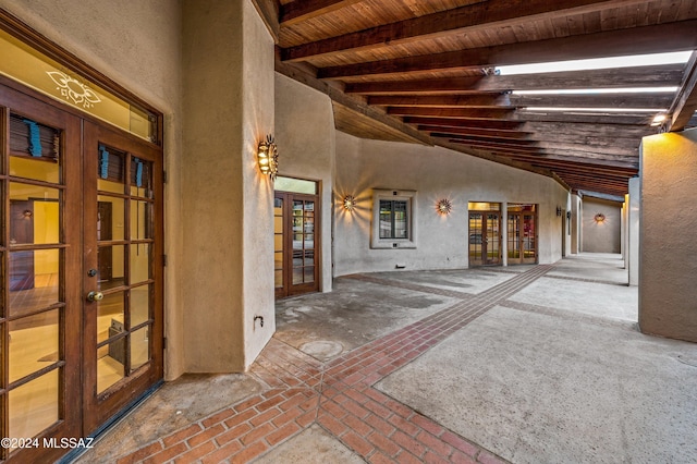 view of patio / terrace featuring french doors