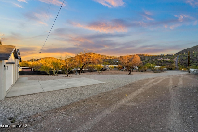 view of road featuring a mountain view