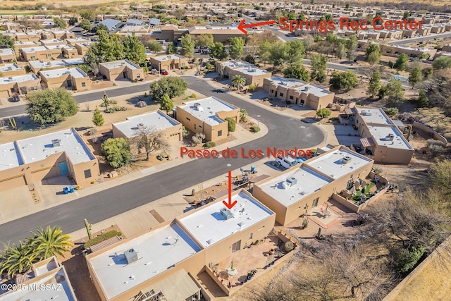 birds eye view of property featuring a residential view