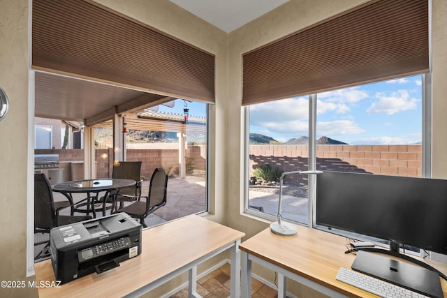 office featuring a sunroom