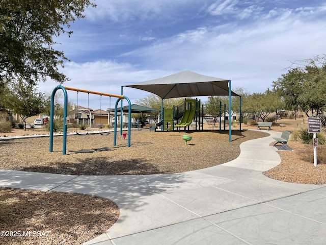 view of community jungle gym