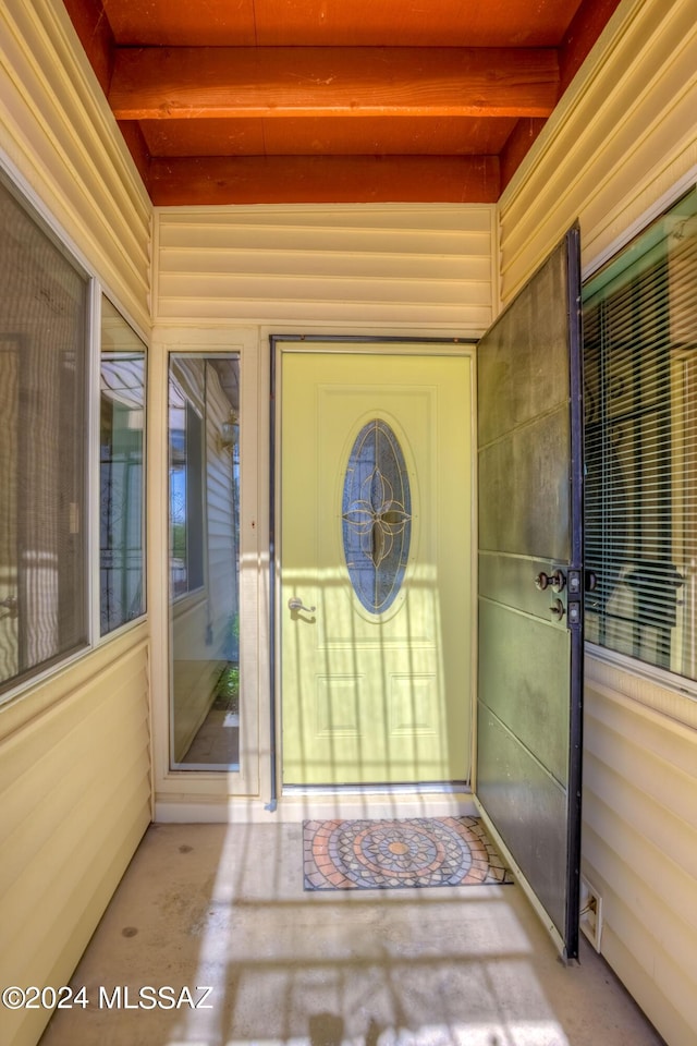 view of doorway to property