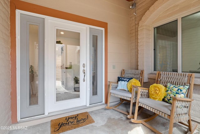 view of doorway to property