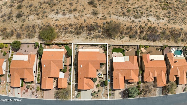 aerial view featuring a residential view