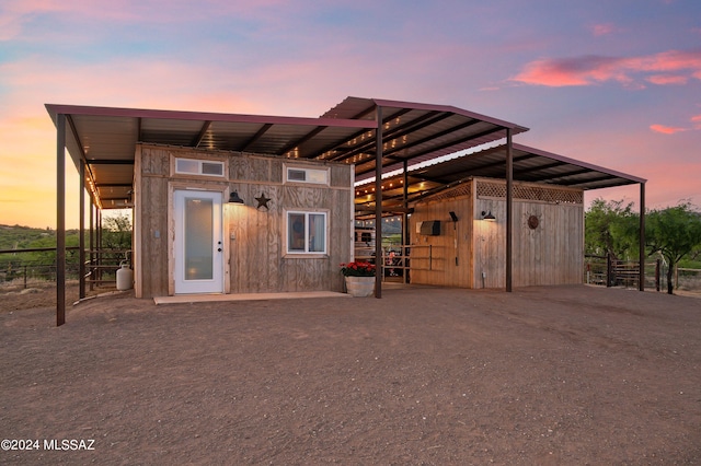 view of horse barn