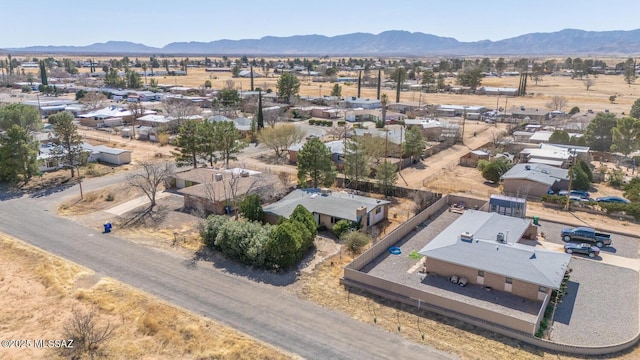 aerial view with a desert view and a mountain view