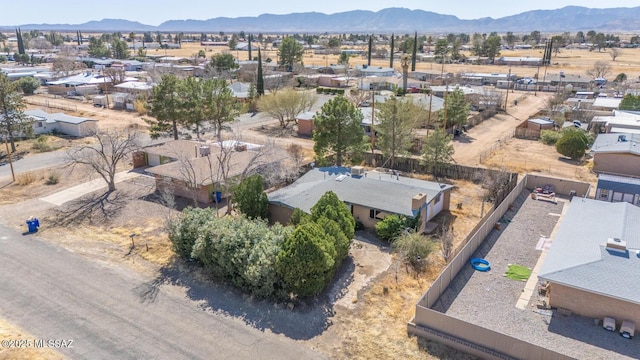 aerial view with a residential view and a mountain view