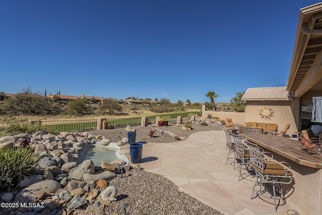 view of patio / terrace with a fenced backyard