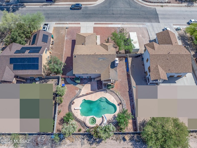 3381 W Calle De La Bajada, Tucson, AZ 85746 - drone / aerial view of a pool area